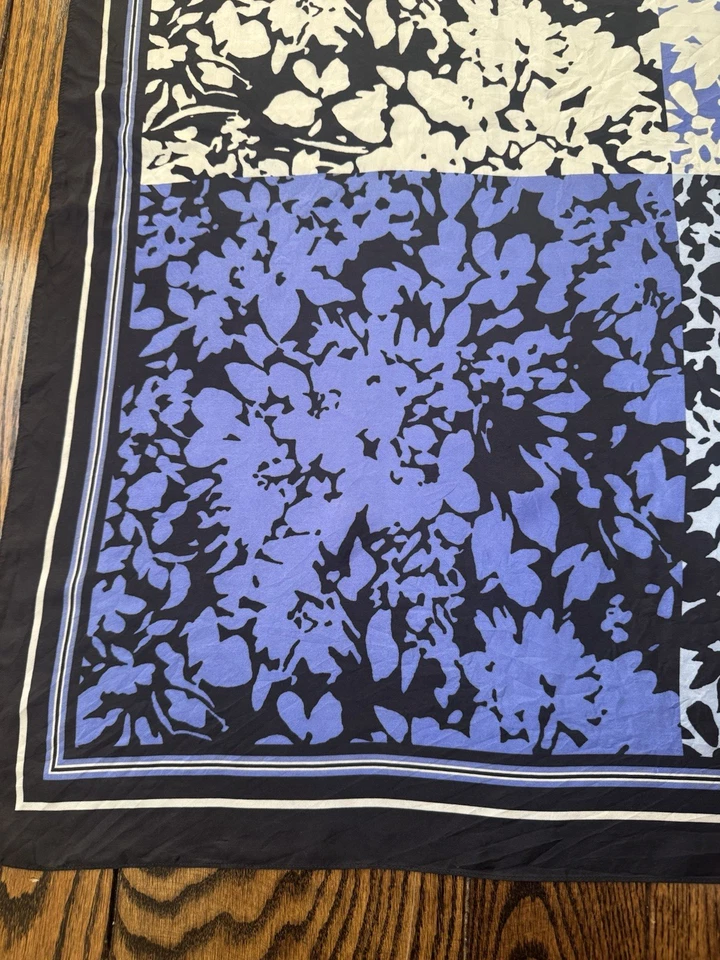 Talbots Silk Scarf Multi Color Floral Print 30x30 - Image 3 of 4