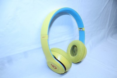 Beats Solo3 Wireless On-Ear Headphones Yellow Blue Tested K51
