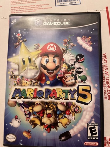Mario Party 5 (GameCube, 2003) - Case + Disc, No Manual — Tested and working!