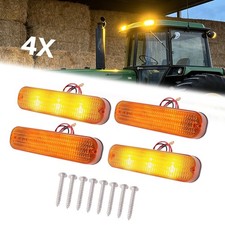 4 Led Amber Flashing Cab Lights For John Deere 30 Series 4030 4230 8450 Ar60250