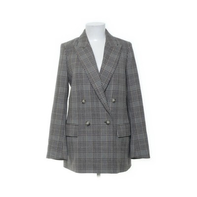 H&M, Blazer, Größe: 38, Grau/Mehrfarbig, Elasthan/Polyester/Viskose #UaG