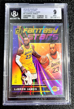 2019 BGS 9 MINT LEBRON JAMES FANTASY STARS SSP /15 HOLO PURPLE LASER S218