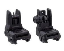 NEW Gen III Flip Up Sights Front & Rear Black Polymer 20mm Picatinny Mount