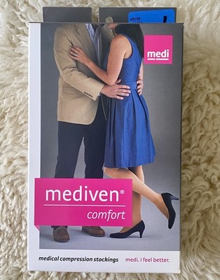 Mediven Comfort Compression Stockings Size V  15-20 Closed Toe 45135 Navy