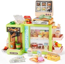 Supermarket Playset for Kids Grocery Store Pretend Play Role Market Stall Toy...