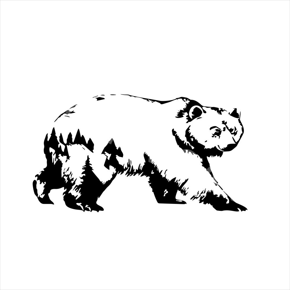Vehicle Hood Side Body Polar Bear Graphics Decal Vinyl Sticker Decor Waterproof