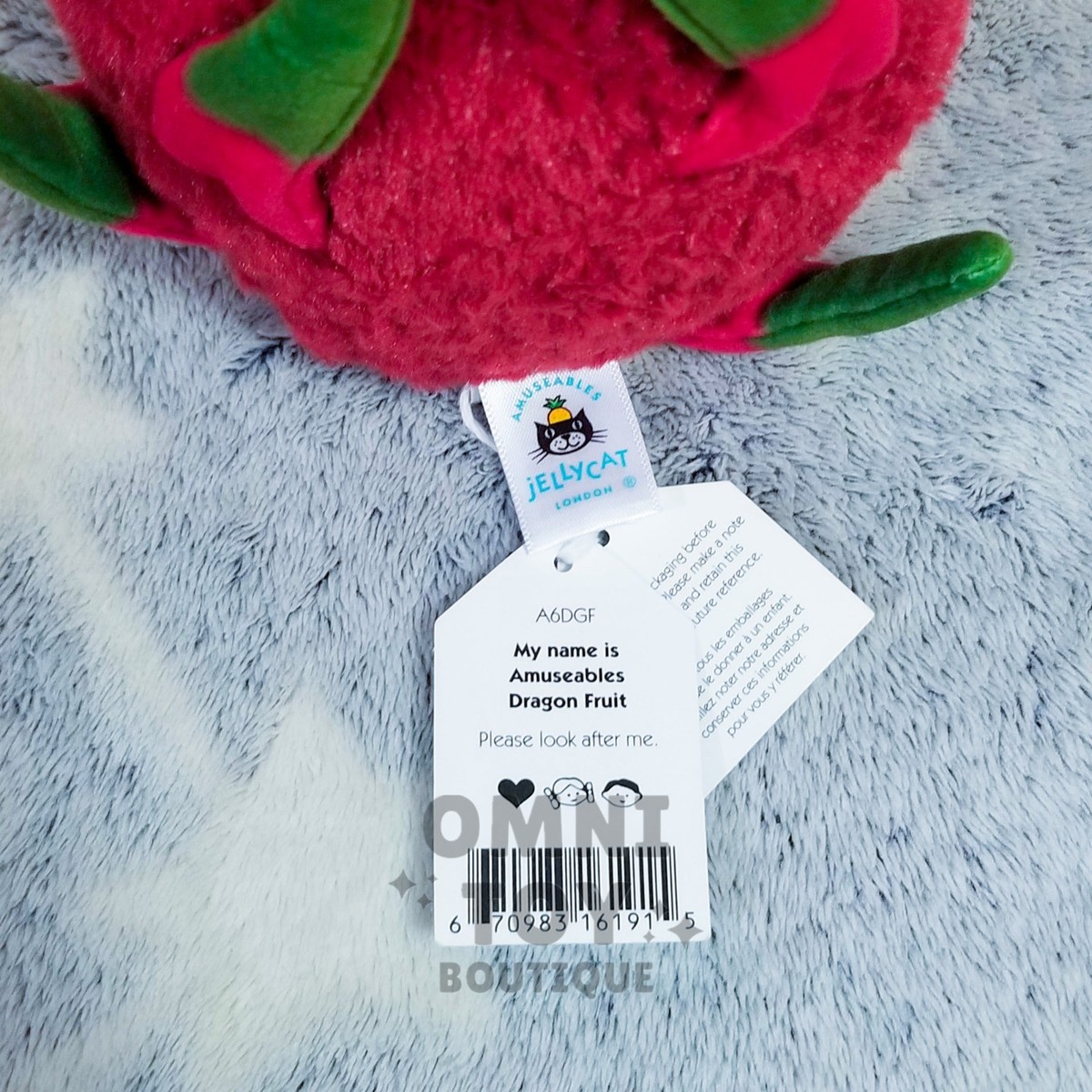 Authentic Jellycat Amuseables Dragon Red Summe Fruit New w Tags