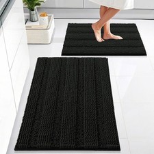 Chenille Bathroom Rugs Sets 2 Piece, Bath Mat Set, 30"x20" 24"x16"