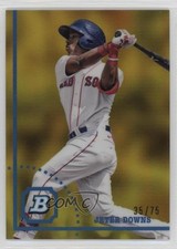 2022 Bowman Heritage Chrome Prospects Yellow Refractor 35/75 Jeter Downs 0m4q