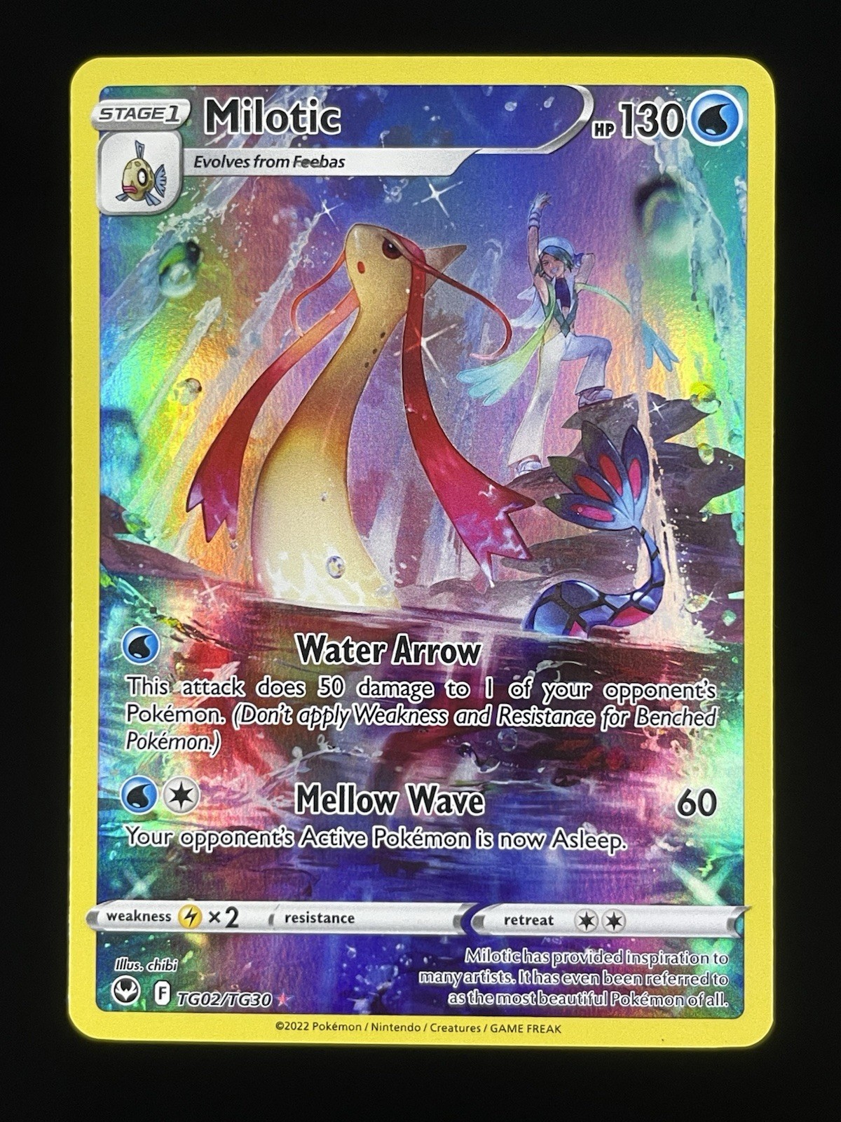 Pokemon Card - Milotic TG02/TG30 Silver Tempest Galrian Gallery Full Art NM