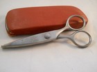 VINTAGE CLAUSS STAINLESS STEEL SEWING PINKING SHEARS SCISSORS W/CASE — photo 5