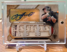 JEFF BAGWELL 2017 TOPPS TRIPLE THREADS RELICS JERSEY AUTO 7/18 AUTOGRAPH ASTROS