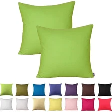 Solid Color Cotton Decorative Pillow Cover Cushion Case for Sofa Bed Green 16x16