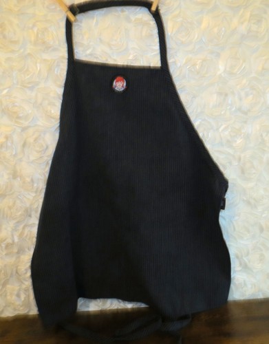 Wendy's Employee Black Work Apron OS Barco Uniforms Fast Food Memorabilia Stripe
