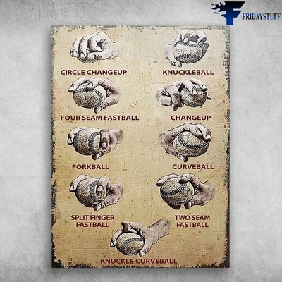 Baseball Pitching Grips ? Circle Changeup, Split Finger Fastball, Forkball, C...