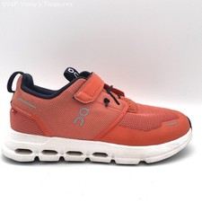 On Running Cloud Play Kids Size 2.5 Coral Orange Hook Loop Running Shoes EU 34
