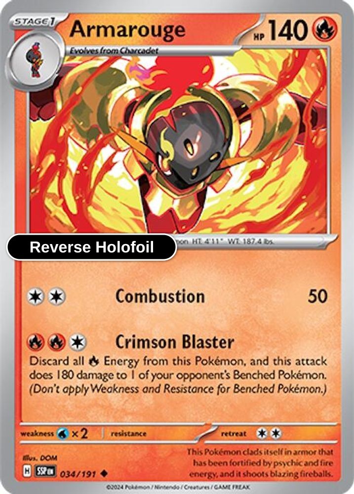 Armarouge [SSP - 034/191] Uncommon Reverse Holofoil NM Surging Sparks