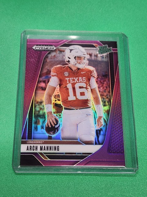 2025 Prizm Draft Picks Arch Manning Rated Prospect Purple Refractor 11/99. Texas