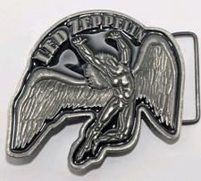 Vintage Led Zeppelin 2004 Fallen Angel Wings Swan Song Belt Buckle Bravado