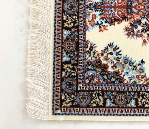 Beige Dollhouse Rug, Miniature Doll House Accessory, Carpet for 3” to 12” Dol... - Picture 2 of 4