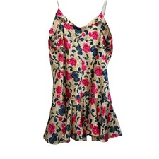 VTG 2 Piece Set VICTORIA'S SECRET Gold Tag M/L Floral ROBE Nighty Slip Y2K