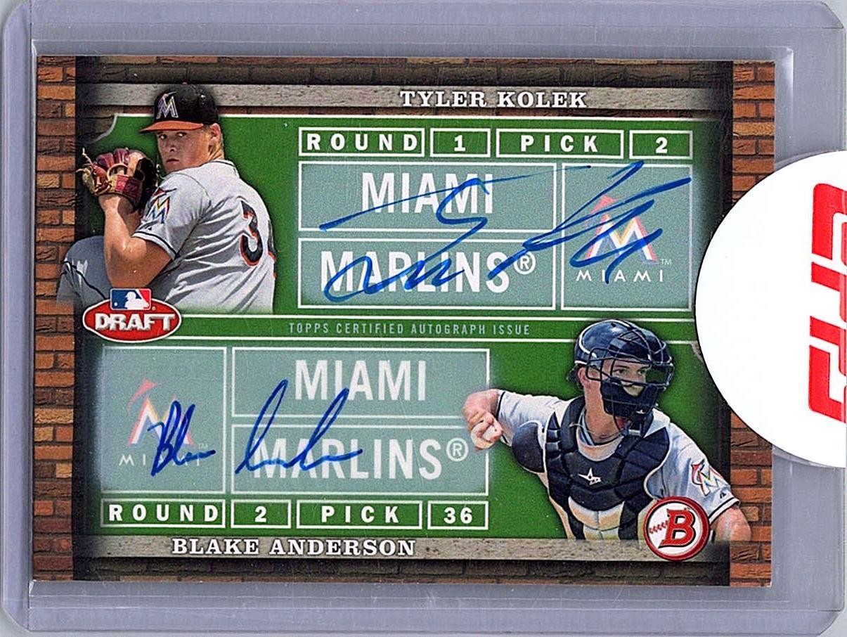 2014 Bowman Draft Blake Anderson Tyler Kolek Dual Draftees Autographs /25