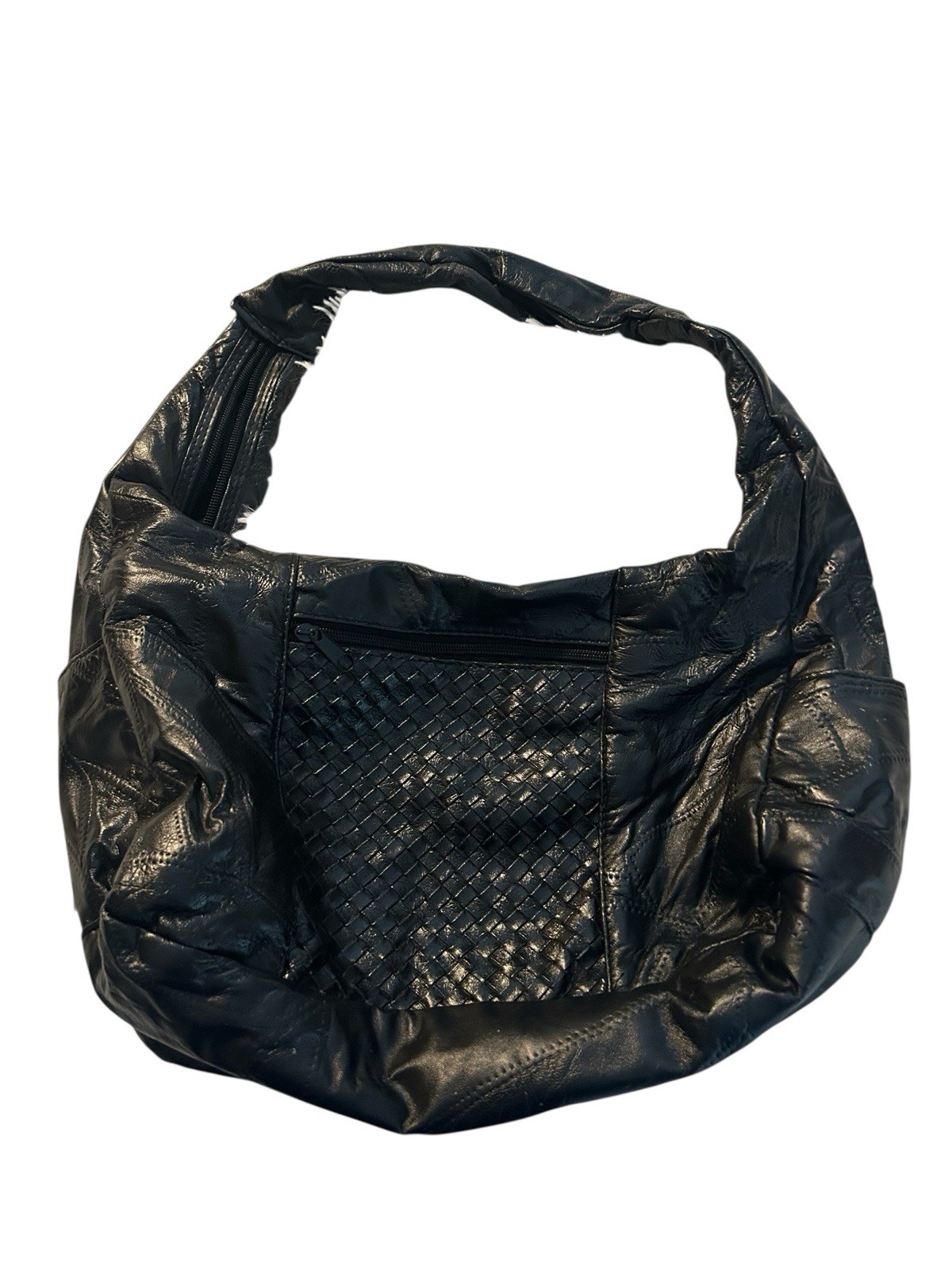 Black Patchwork Shoulder Bag - image 1