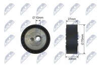 NTY Spannrolle, Keilrippenriemen RNK-CT-008 FüR CitroËN Passend FüR Fiat