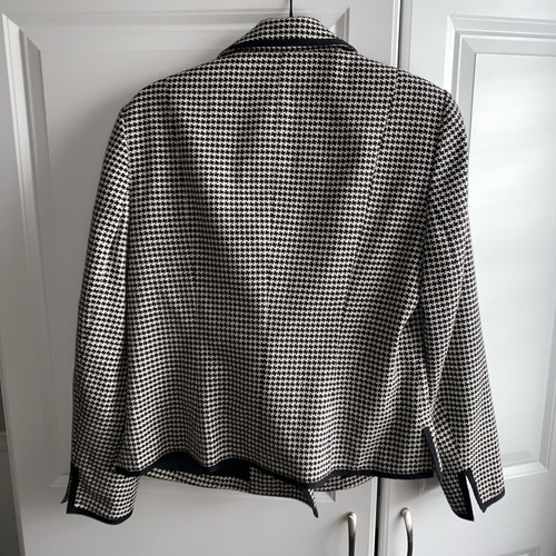 Talbots Hahnentritt Blazer Jacke Damen 10 Wolle Seide Poly Mischung Vintage - Bild 9 von 15