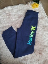 Hurley Boys Large Blue Elastic Waist Sweatpants Side Pockets