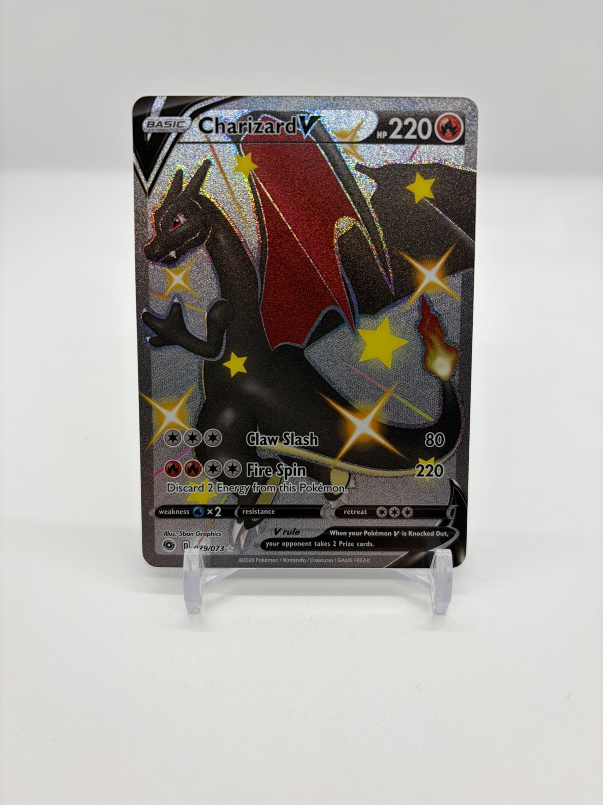 Pokemon TCG Charizard V 079/073 Sword Shield Champion's Path READ PRINT LINE