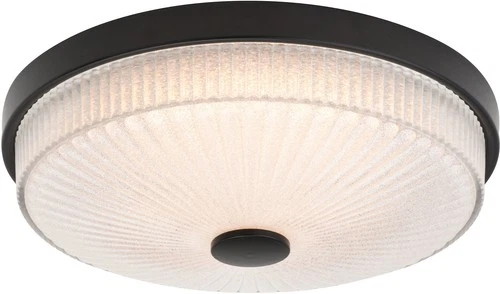 Vaxcel Lighting C0324 Preston 13"W LED Flush Mount Drum Ceiling - Black - Picture 1 of 12
