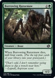Burrowing Razormaw 173 Foil The Brothers' War Common MTG
