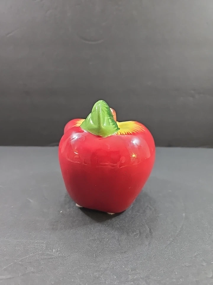 Soporte de esponja exfoliante rojo manzana cerámica brillante Foto 3 de 4