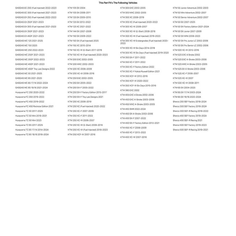 Interruptor de apagado del motor Tusk para KTM 250 EXC 2002-2005 Foto 4 de 4