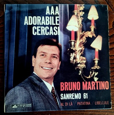 BRUNO MARTINO EP FESTIVAL DI SANREMO '61  7'' PATATINA + 3 - RARO 45 giri  1961