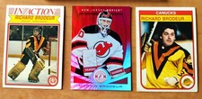 MARTIN BRODEUR 2013-14 TOTALLY CERTIFIED PLATINUM RED /25 + RICHARD BRODEUR 1982