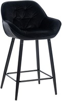 Barhocker Gibson Samt Schwarz