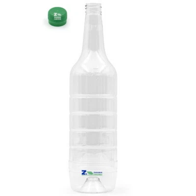 ZAGARIA CASALINGHI SAS 50 Pz BOTTIGLIA 1 Lt. TRASPARENTE IN PET PER VINO CON TAPPO VITE AUTOSIGILLANTE