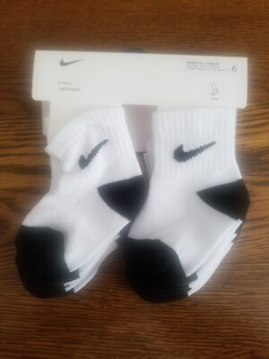 Nike Newborn White Ankle Socks Pairs Size 6-12 Months