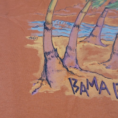 Jimmy Buffet Shirt Sz Large Orange 2007 Bama Breeze Tour Hawaiian Concert Tee - Picture 4 of 11