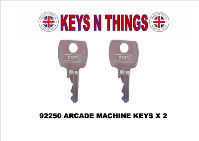 2 x 92250 Arcade Spiel, Automatenzugang Hauptschlüssel für verschiedene Fabrikate.