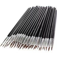 100PCS Very Small Paint Brushes Fine Tip For Nail Art Model Craft Painting Black