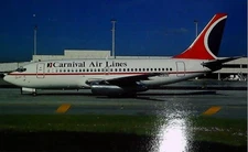 Boeing 737 Carnival Air Lines Fort Lauderdale Aviation Postcard 13623