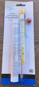 Cooking Thermometer for Candy & Deep Fry Mainstays 8" NEW-in-Package
