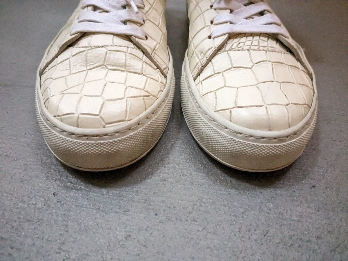 Buscemi X En Noir Sneakers White Croc Men 11 44 Leather High Tops