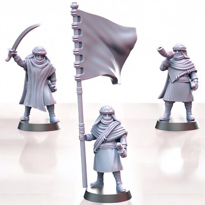 Easterling Skirmishers Command 28mm Fantasy Unpainted Resin Wargame Miniatures