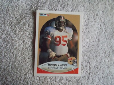 Fleer 1990: NFL ''MICHAEL CARTER'' #3 San Francisco 49ers Trading Card n43