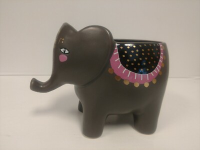Whimsical elephant ceramic planter