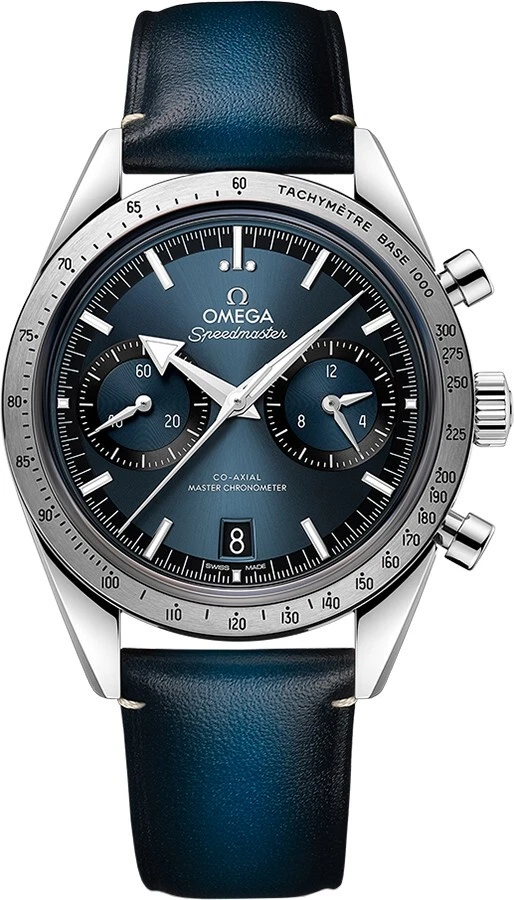 Omega New Speedmaster '57 Automatic Blue Dial Manual-Winding Mens Luxury Watch